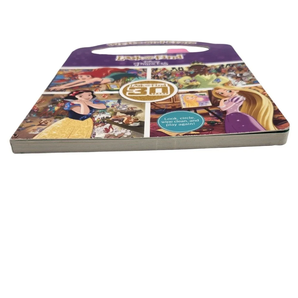 Disney Princess Write-and-Erase Look &‎ Find Wipe Clean Learning Board 20 Pages - Picture 5 of 14